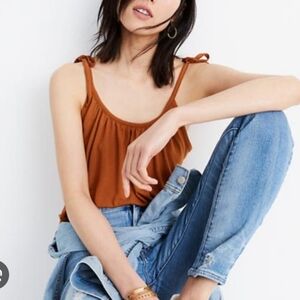 Madewell Women's Tan Tie Strap Tank S